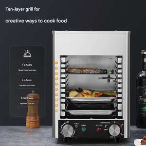 Máquina para Asar Carne de Acero Inoxidable de Grado Comercial, Parrilla Automática para Asar a Alta Temperatura - Product Image 2