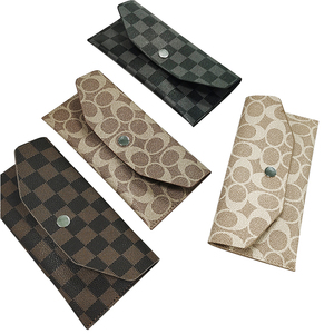 ארנק קצר מינימליסטי רטרו נגד גניבה ותיק קוסמטיקה עם בטנת עור PU בדוגמת סוכריות, מעטפת כסף רב פעמית - Product Image 1