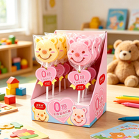 Boxed Cartoon Shaped Hard Chewy Caramel with Lutein Ester Cotton Candy Daily Stress Relieving Snacks
