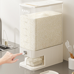 Dispenser per Riso con Misurino e Contenitore Fresco, Dispenser per Cereali, Contenitore per la Conservazione Ideale per la Dispensa di Casa, Mantiene Riso e Soia Freschi - Product Image 4