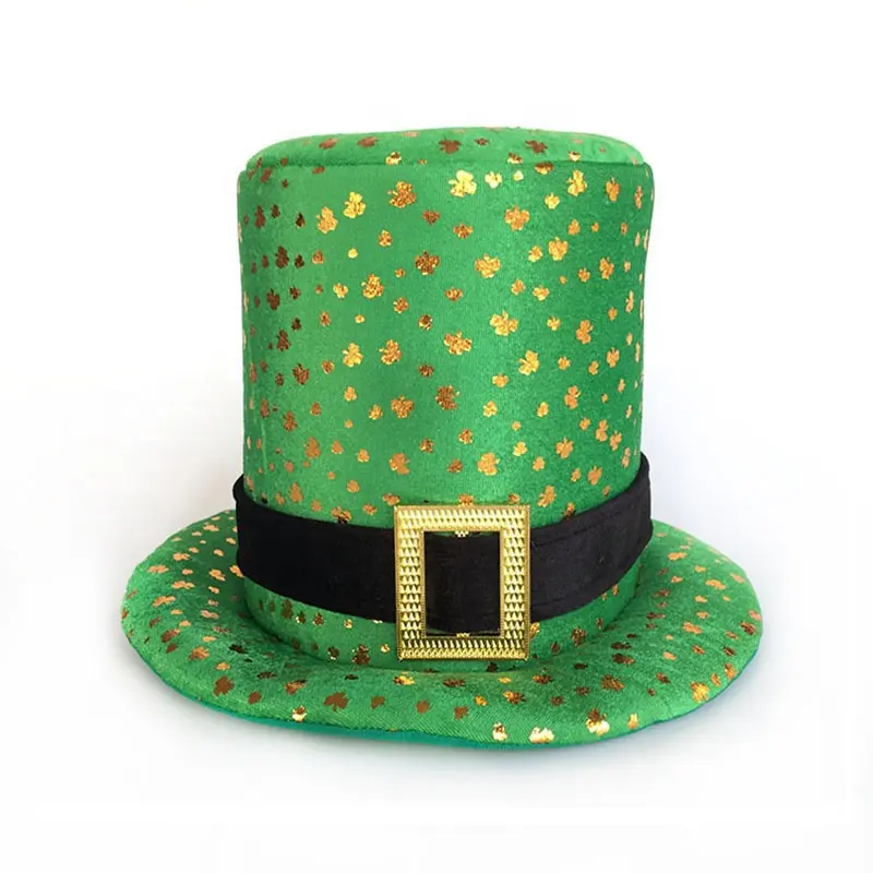 Green Shamrock Leprechaun Top Hat Costume Accessory Saint Patricks Day Hat