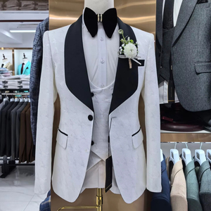 Trajes de cena de talla grande hechos a medida con chaleco y pantalones para ocasiones especiales, eventos de Gala, reuniones formales nocturnas, conjunto de 3 piezas - Product Image 1
