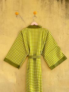 100% Cotton Kimono Handmade Cotton Floral Kimono Robe <b>Lightweight</b> Bathrobe Soft Cotton Kimono <b>Dressing</b> <b>Gown</b> Lounge wear - Product Image 6