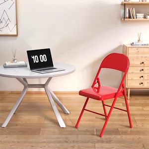 Chaises pliantes modernes, portables, colorées, en métal et plastique blanc, pour événements et mariages, vente en gros à prix abordable - Product Image 4
