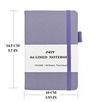 Libreta de Bolsillo A6 de 160 Páginas con Logotipo Personalizado, Cuaderno con Páginas Rayadas en Color Macaron, Libreta de Notas Portátil para la Escuela, Oficina, Regalo