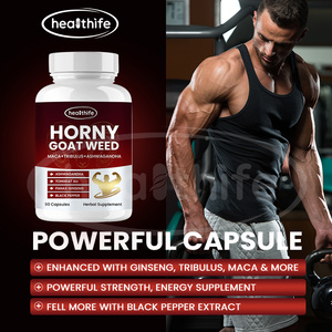 Epimedium Maca Tribulus Terrestris Ashwagandha Zwarte Peper Tongkat Ali Brandnetel Panax Ginseng <span class=keywords><strong>Capsules</strong></span> - Product Image 3