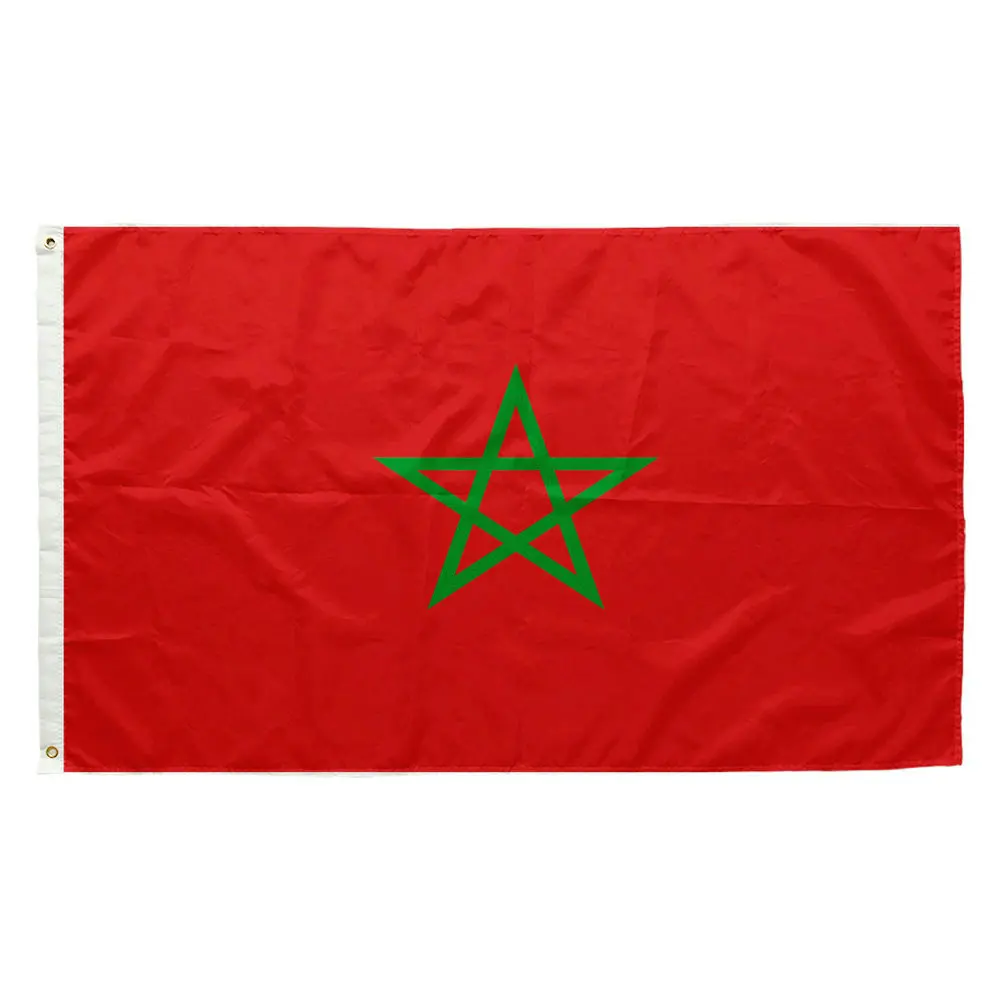 supplier custom customization design 90x150cm polyester digital printing National country moroccan morocco flag