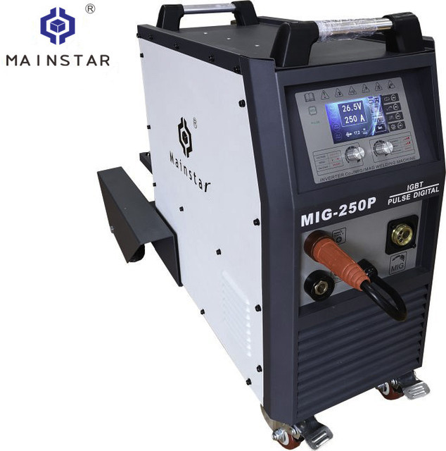 Mainstar 250 Amp Pulse MIG Welding Machine MIG-250P New 0.8mm Wire 220/380V Synergic Welder