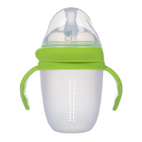 Biberon en silicone sans BPA 150ml à col large, biberon anti-colique pour nouveau-né