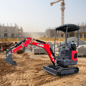 Mini-excavatrice agricole 1,2 tonne, certifiée CE EPA, moteur puissant, chenilles, petite excavatrice - Product Image 1