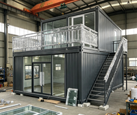 Unité préfabriquée modulaire en verre isolée pour salon sur toit / cabane de glamping / villa showroom pop-up