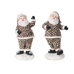 Redeco New Design Unique Santa Claus Sculpture Christmas Crafts Fashion Home Decoration For Gifts Party Home Decor