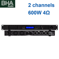 Amplificateur de puissance numérique BHA M23 Classe D 1U 600W*2 4Ω Système audio stéréo KTV Conférence Maison Double canal Prix de gros OEM