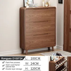 Tùy Chỉnh Sang Trọng MDF Bằng Gỗ Thiết Kế Hiện Đại Đồ Nội Thất Mỏng Lối Vào Tipping Xô Trung Quốc Lưu Trữ Giày Tủ Giá