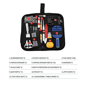 Kit di Riparazione Orologi Fai-da-Te OEM, Set da 147 Pezzi per Manutenzione, Regolazione Cinturini, Sostituzione Batterie, Smontaggio e Installazione, Garanzia 1 Anno - Product Image 3