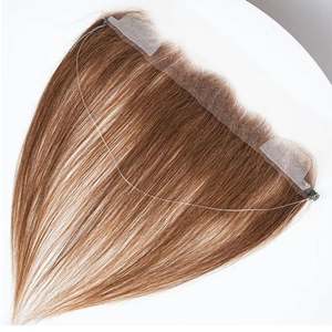 Topper de Cabello Humano con Encaje Frontal HD para Mujer, Línea de Cabello Invisible, Tejido a Mano, Flequillo Ligero, Puede Permanecer y Teñirse - Product Image 2