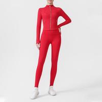 Ensemble de leggings et haut de yoga court pour femme, taille haute, élastique, extensible dans les 4 sens, respirant, couleur unie, grandes tailles, pour la gym, entrepôt USA