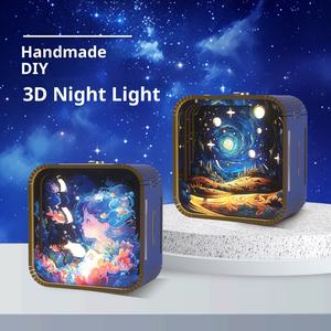 Fábrica OEM estilo de arte moderno transfronterizo 3D madera DIY luz nocturna rompecabezas decoración del hogar adornos creativos niños/adultos regalos - Product Image 1