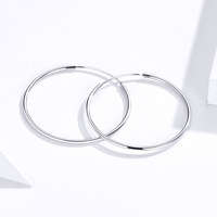 Boucles d'oreilles en argent sterling 925 avec grand cercle-Bijoux en gros plaqués or 14 carats personnalisés pour femmes, cadeau Boho Chic