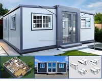 Maison conteneur extensible résistante aux ouragans en gros avec 2 chambres, 1 salle de bain, cuisine, maison préfabriquée au design moderne
