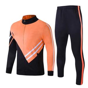 Pleine manches longues fermeture bleu couleur hommes survêtement - Product Image 4