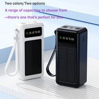 Chargeur Solaire OEM 50000mAh 40000mAh 30000mAh avec 2 Câbles Intégrés, Sangle, Batterie Externe Portable Multi-sorties
