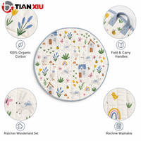 Tapis d'éveil pour bébé OEM ODM Oeko-Tex 100, tapis rond pliable et doux pour le sol, tapis d'éveil pour bébé, tapis de jeu pour bébés