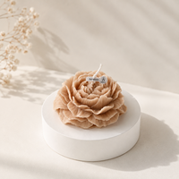 Bougie parfumée artisanale LF, fleur de pivoine créative, romantique, aromathérapie, cire de soja, parfum floral personnalisé, bougies aromatiques OEM ODM