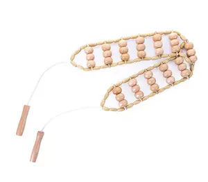 Wholesale Factory Customized Wooden Fine Full Bead Pull Back Massager Simple Back Massage