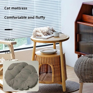 Style <span class=keywords><strong>scandinave</strong></span> bois massif indonésie rotin canapé japonais table d'appoint <span class=keywords><strong>petite</strong></span> table basse chat maison chat chenil chien maison - Product Image 3