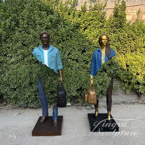 Célèbre Design Intérieur Décor Taille Réelle En Laiton Statue Abstraite Corps Homme Statue Décor Extérieur Sculptures - Product Image 5