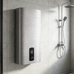 <span class=keywords><strong>Chauffe</strong></span>-<span class=keywords><strong>eau</strong></span> électrique mural <span class=keywords><strong>vertical</strong></span> haute efficacité 50L 80L à double réservoir émaillé, design fin et <span class=keywords><strong>plat</strong></span>, économie d'énergie - Product Image 3