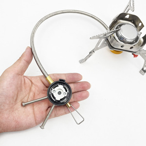 Estufa de Camping para Exteriores, de Acero Inoxidable, con Manguera Adaptadora, Quemador de Gas Plegable para Cocinar al Aire Libre - Product Image 3