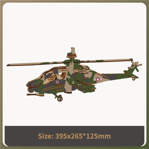 Rompecabezas 3D de Madera de Gran Tamaño, Avión, Tanque, Casa, Bloques de Construcción, Juguete Educativo Hecho a Mano, Regalo para Niños y Niñas, Regalo Navideño - Product Image 3