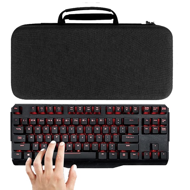 Custom EVA Hard Shell Gaming Keyboard Waterproof Shockproof Carry Case for 60% 65% 75% TKL 87 104 Keys Mechanical Keyboard