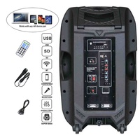 JUMBOAUDIO JPS5515BA 1100W 15 "Juegos de Karaoke Powered TWS + Altavoz + LED + Soporte + Micrófono + Batería Juego de altavoces Bocina