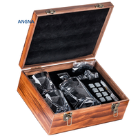 Boîte en bois vintage à compartiments multiples pour verres à vin et à whisky, pour le rangement des bouteilles, emballage cadeau, style de conception européen