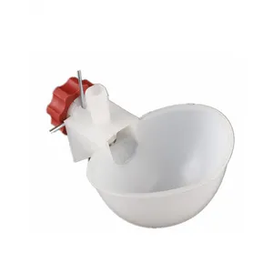 Abreuvoir automatique en plastique blanc pour volaille, bol d'eau, mangeoire et abreuvoir pour poulet pigeon pour ferme