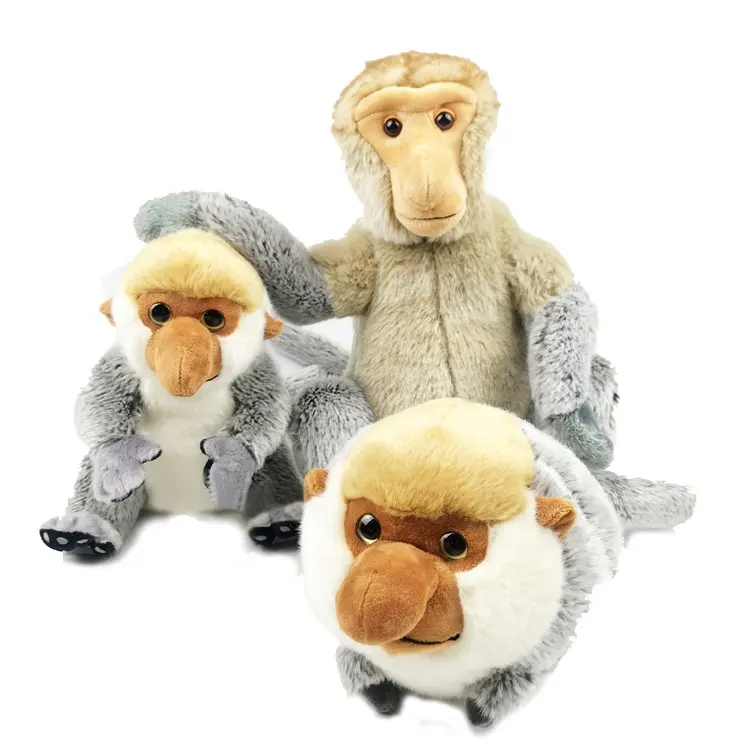 Jouet de simulation en peluche d'animaux, ciseaux pour bébé, singe, jeu