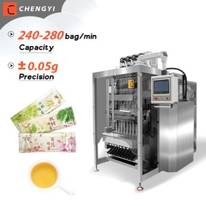 Multilane Automatic Three-<b>Sided</b> Seal Jam Stick Packaging Fruit Sauce Seasoning Honey Liquid Sachet Packing Machine - Product Image 1