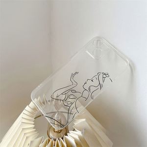 Coque de téléphone portable de luxe transparente en TPU Blanc Neige pour iPhone 17 16 15 13 Pro Max 12 13 14 Pro Max - Impression personnalisée - Product Image 3