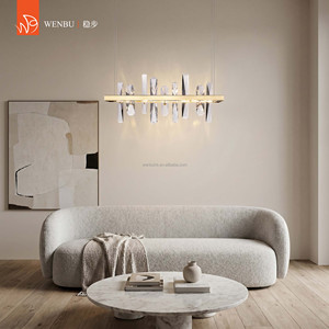 Lámpara de Araña Moderna de Cristal K9, Lámparas de Cristal Lineales de Lujo para Hotel, Villa, Sala de Estar - Product Image 6