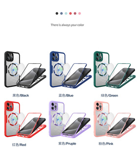 360 magnetica con copertura totale posteriore posteriore trasparente per <span class=keywords><strong>iPhone</strong></span> 17 Air 17 16 15 <span class=keywords><strong>11</strong></span> 12 13 14 <span class=keywords><strong>Pro</strong></span> <span class=keywords><strong>Pro</strong></span> Plus TPU + PC <span class=keywords><strong>Cover</strong></span> antiurto - Product Image 6