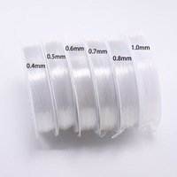 Fil élastique en cristal extensible de 0,4 à 1 mm, accessoires de bijoux, fil de perlage coréen, adapté aux perles, bracelets DIY, collier, bijoux