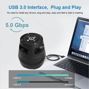 Caméra de vidéoconférence cmos 360 p, usb, 1080 degrés, système de couverture complète, pour réunion à tout autour - Product Image 6