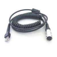 Kabel Pemindai Barcode USB 6 Pin, Konektor Bundar Tipe PG IP65 dengan Pelindung Anyaman 8 Pin, Panjang 9 Kaki, Asli Pabrik 25-71918-01R