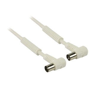 Câble coaxial coudé coaxial mâle vers femelle IEC 25m blanc - Product Image 2