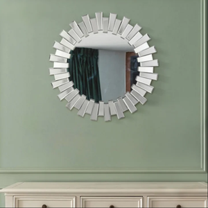 Rainhou trang trí nghệ thuật trang trí kính tường gương với Lớp Xuyên tâm khung thiết kế cho phòng khách hiện đại và phòng ngủ giọng sử dụng - Product Image 6