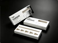 Boîtes à stylos écologiques en papier couché miniatures, personnalisées avec logo, étanches, estampage à chaud argenté pour produits de soins personnels, vente en gros