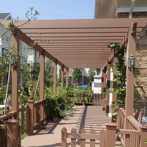 עמיד למים wpc <span class=keywords><strong>pergola</strong></span> חומר פלסטיק עץ מרוכבים עבור גן מרפסת חיצונית ביתן פרגולה - Product Image 2